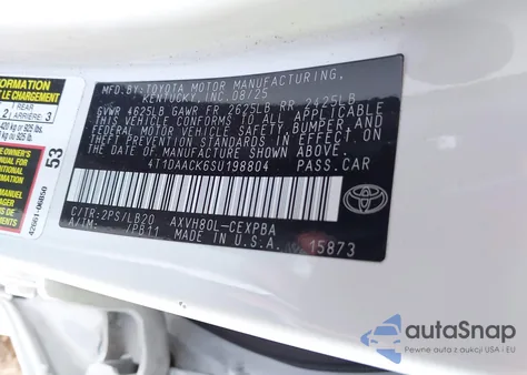 2025 Toyota Camry Xse из США, поврежденный, VIN 4T1DAACK6SU198804